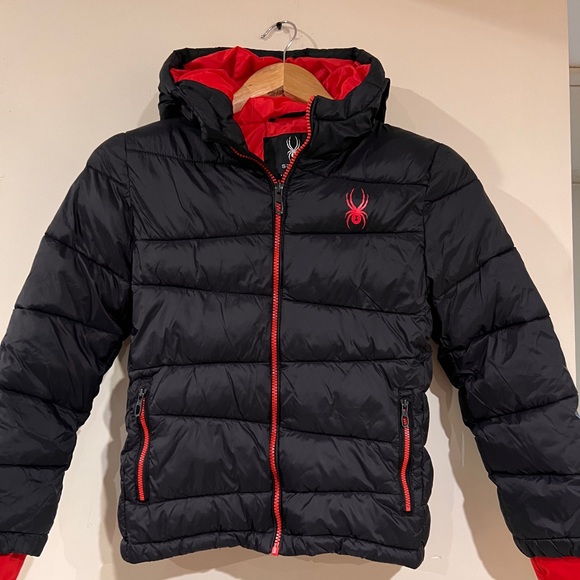 Spyder Water Resistant Hooded Puffer Jacket - Picture 11 of 13